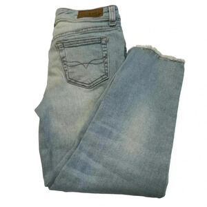 Polo RALPH LAUREN Girls Size 10  Skinny Jeans light wash Raw Hem